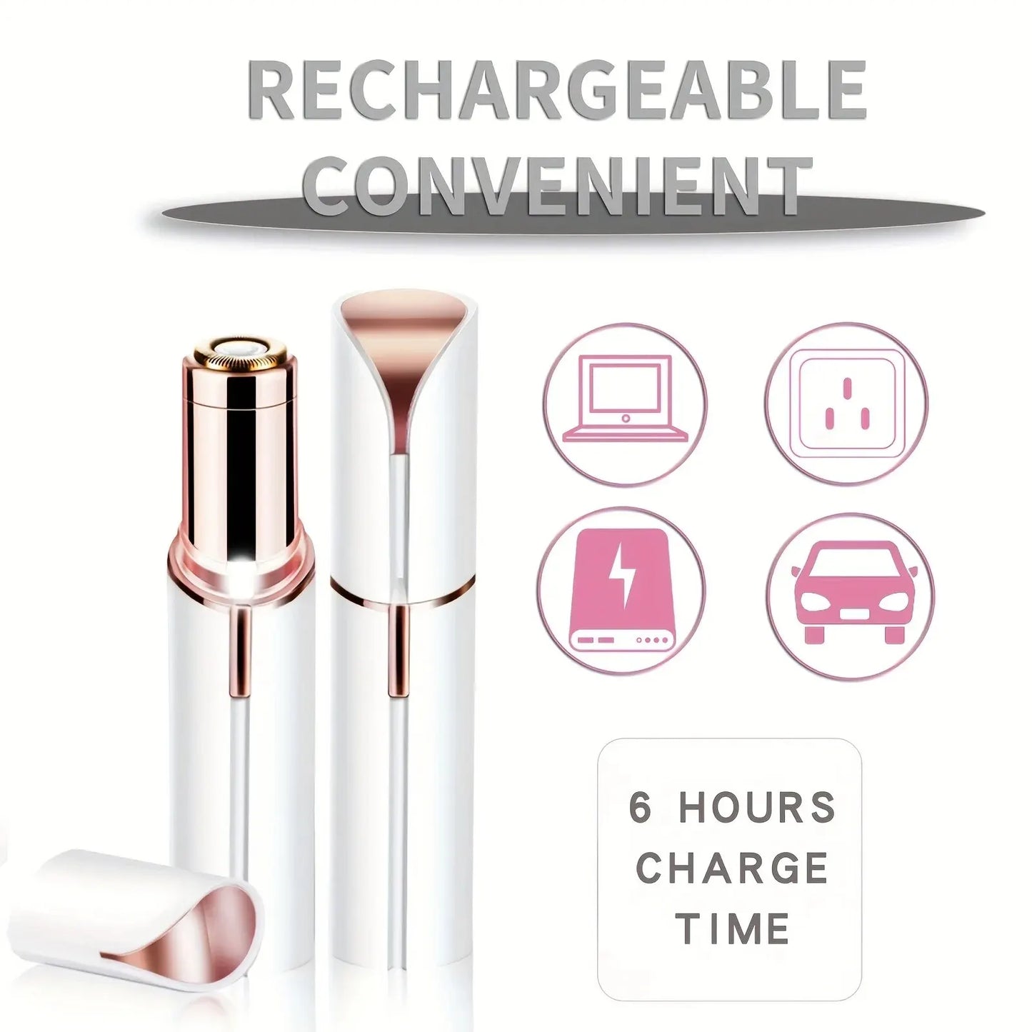 Portable Lipstick-Style Electric Hair Remover for Women
