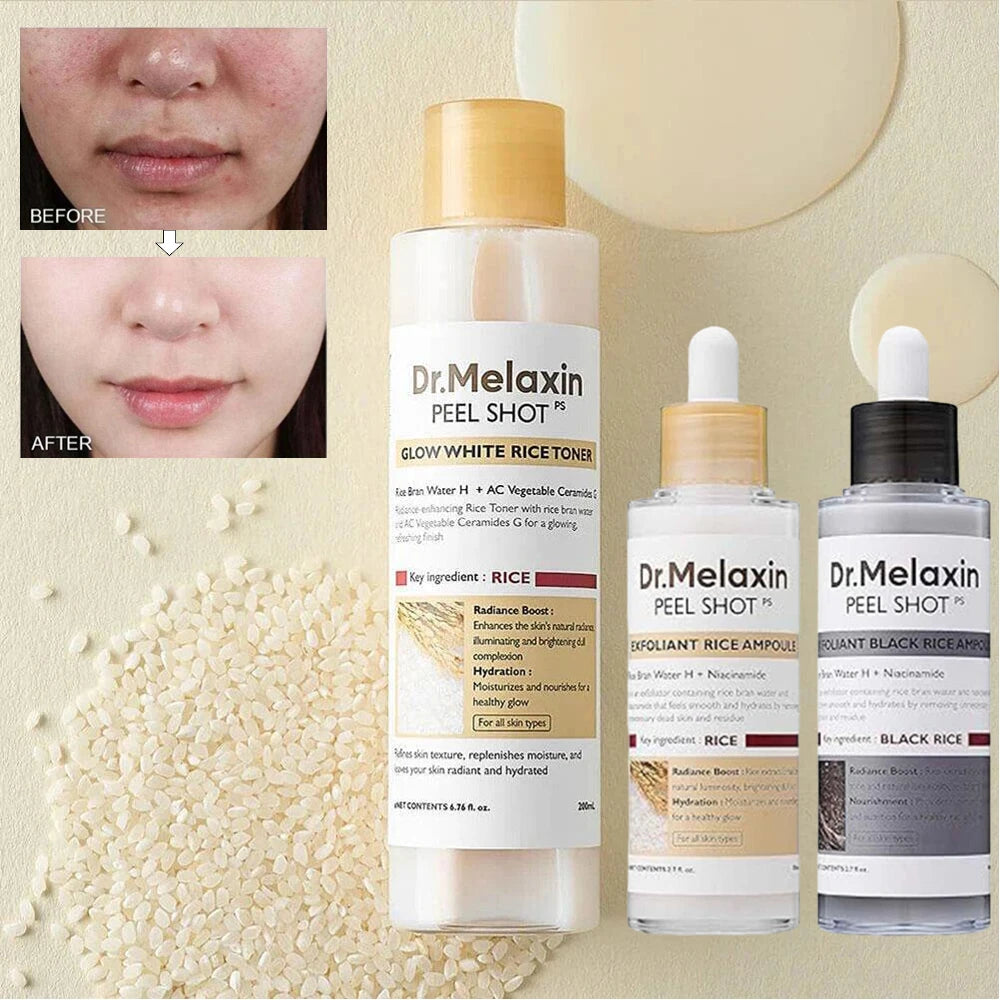 Melaxine White & Black Rice Exfoliating & Moisturizing Serum