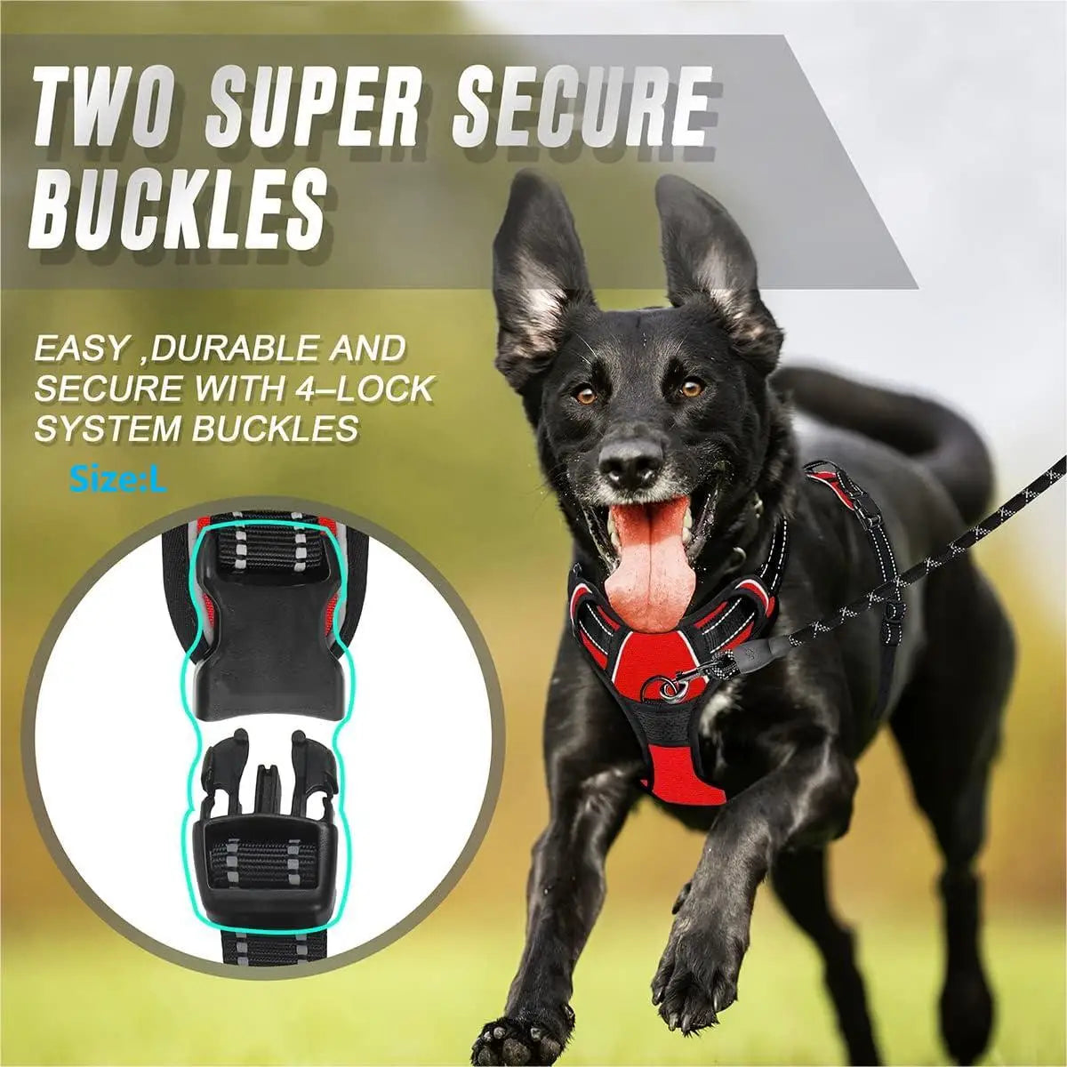 No-Pull Dog Harness with Front Clip