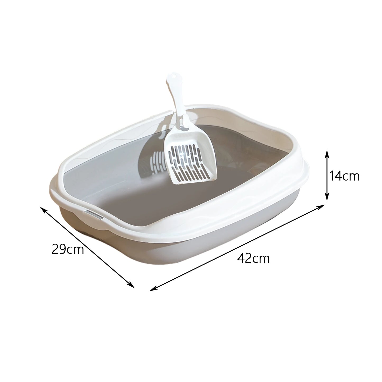 Semi-Enclosed Spatter-Proof Cat Litter Box