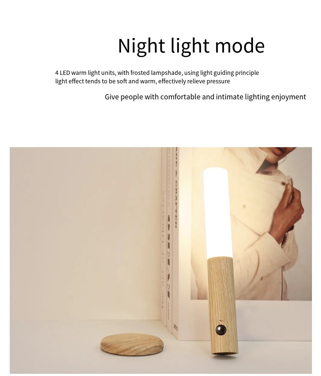 Night Light Magnetic Wall Lamp Kitchen Cabinet Closet Light Home Staircase Bedroom
