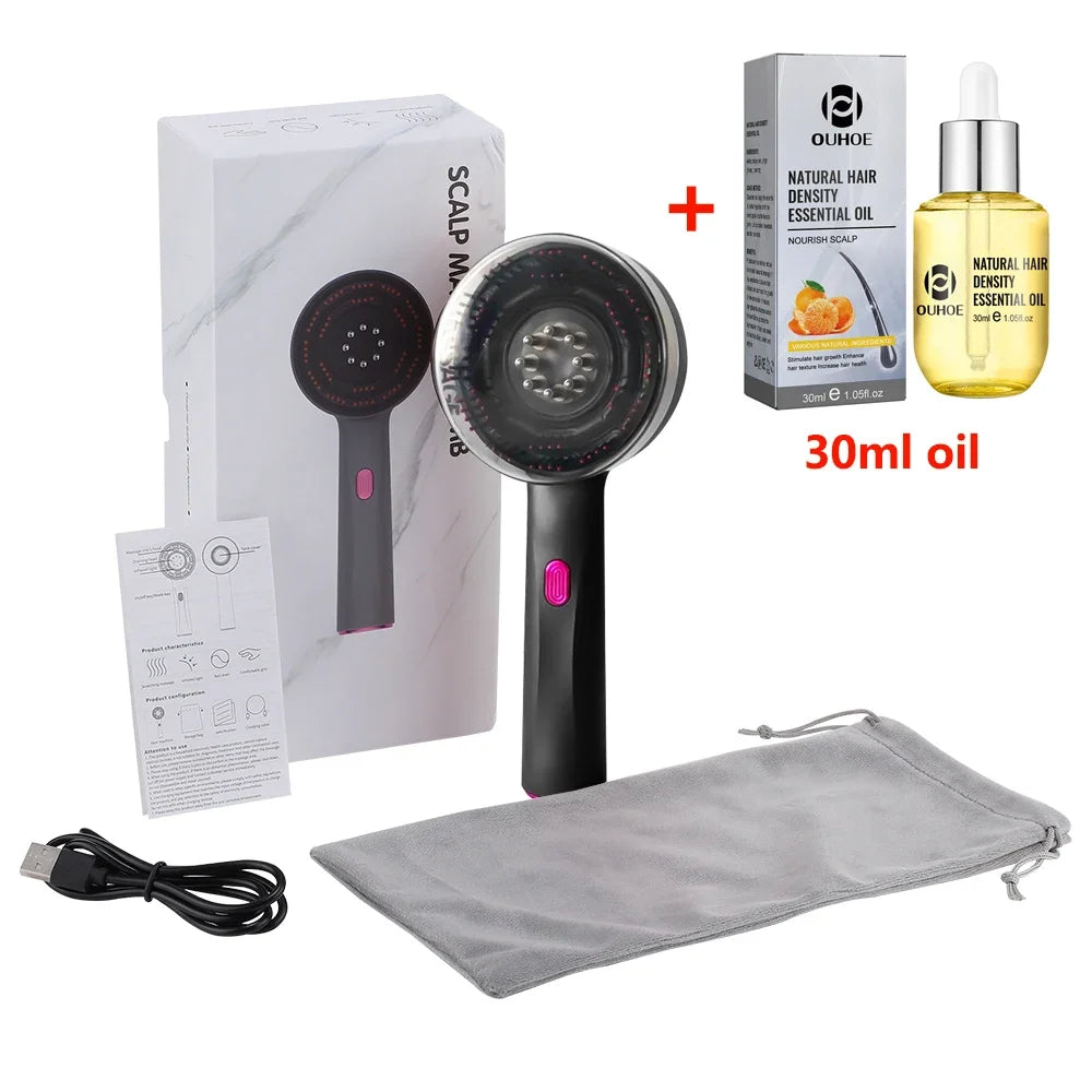 Electric Massage Comb Portable Red Light Laser Comb for Hair Follicle Hair Follicles