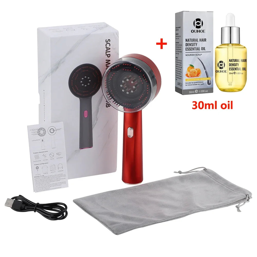 Electric Massage Comb Portable Red Light Laser Comb for Hair Follicle Hair Follicles