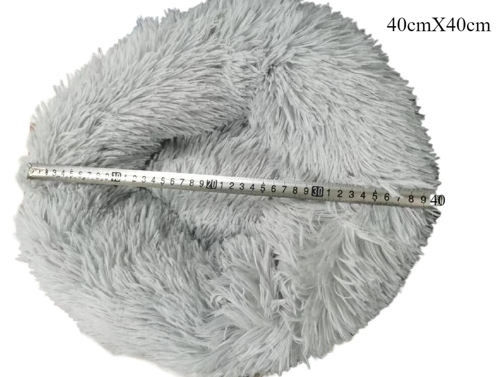Plush Winter Pet Nest – Warm, Round, Detachable & Washable Bed for Cats and Dogs, Cozy Home Décor for All Seasons