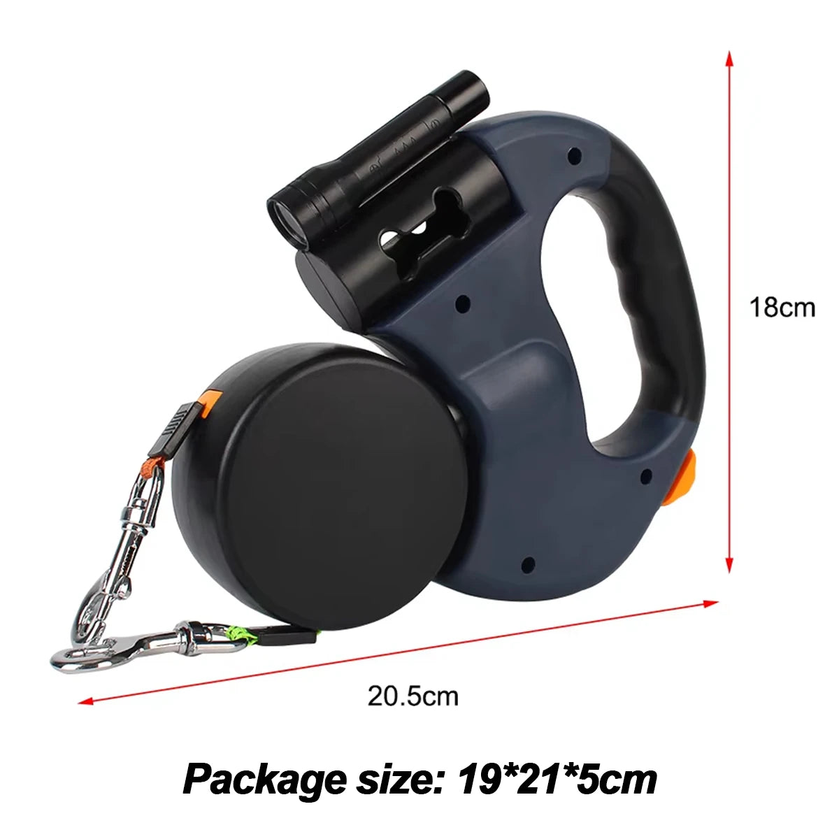 Double-Ended Dog Leash 3m Retractable Traction Rope Dual Head Walking