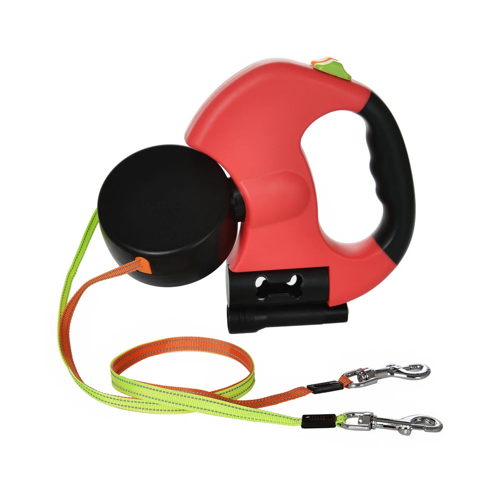 Double-Ended Dog Leash 3m Retractable Traction Rope Dual Head Walking