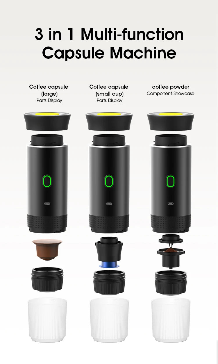 Wireless Portable Electric Espresso Machine – Ideal for Car, Home, and Camping Use