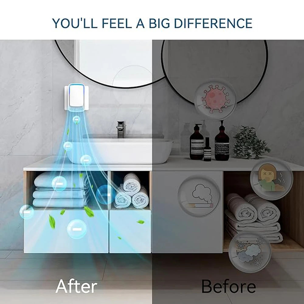 🌿 Mini Negative Ion Air Purifier – Ultra-Quiet, Chemical-Free, and Portable