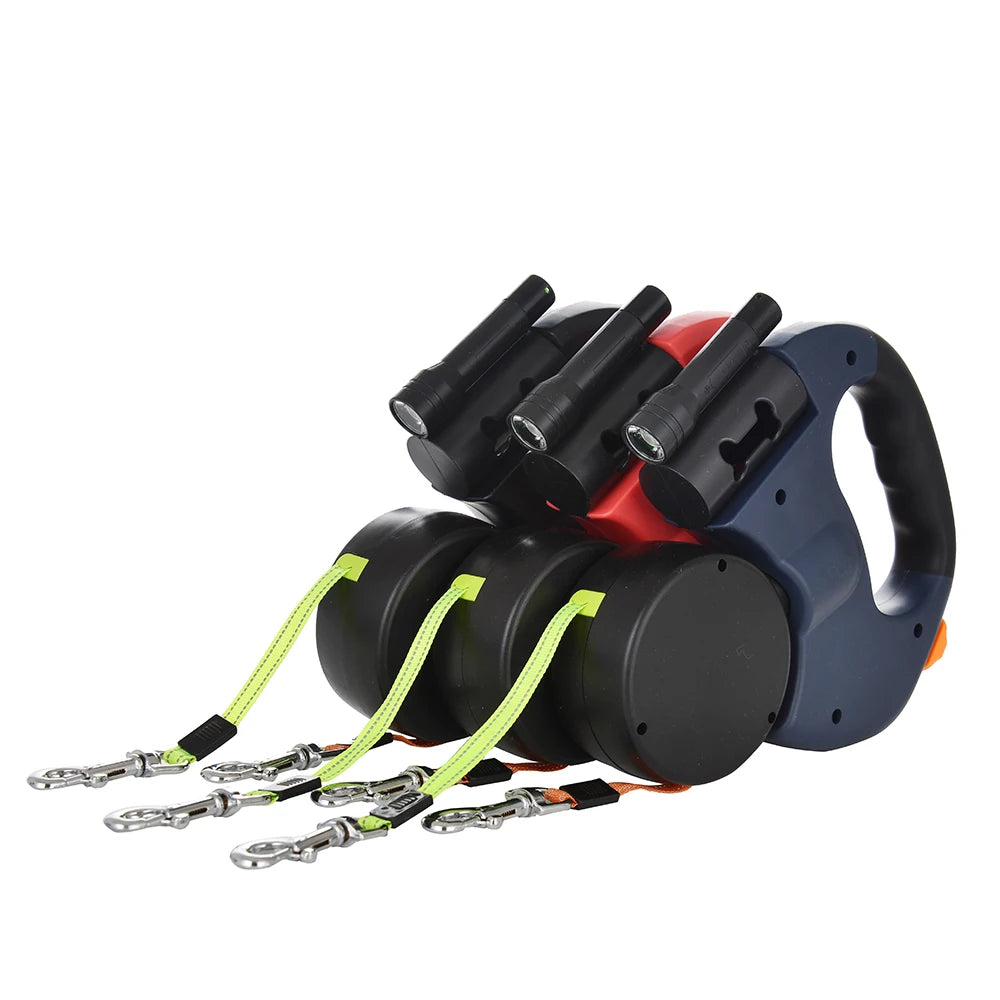 Double-Ended Dog Leash 3m Retractable Traction Rope Dual Head Walking