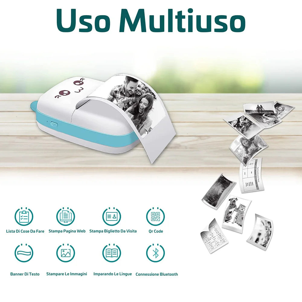 Mini Printer Portable Bluetooth Wireless Smart
