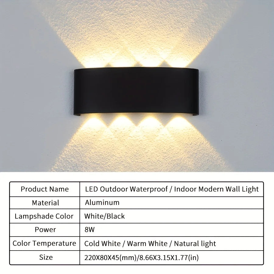 High-Brightness Waterproof LED Wall Light