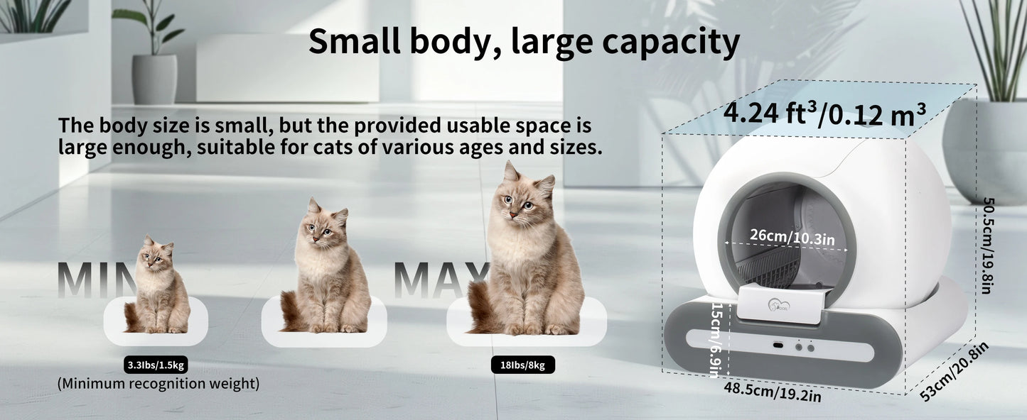 Smart Automatic Self-Cleaning Cat Litter Box