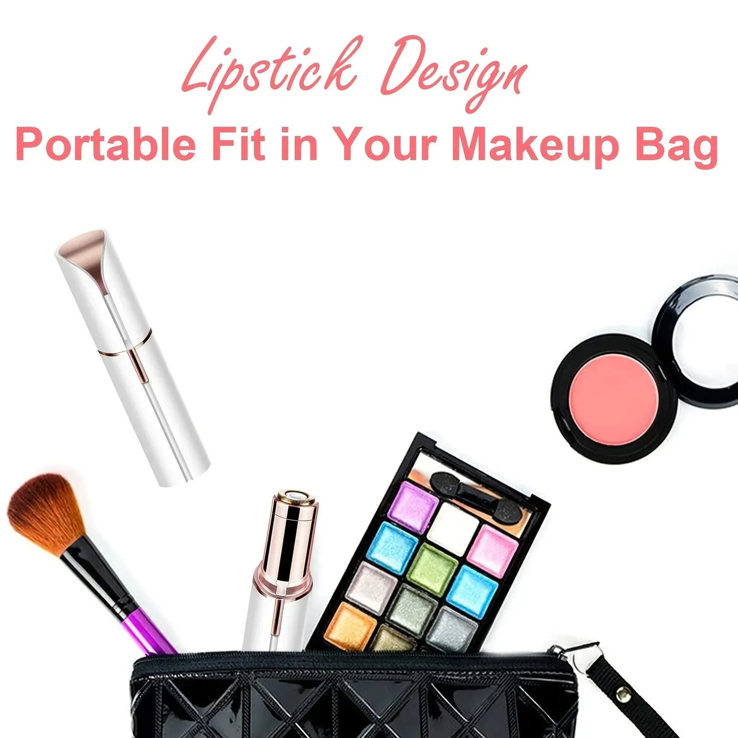 Portable Lipstick-Style Electric Hair Remover for Women