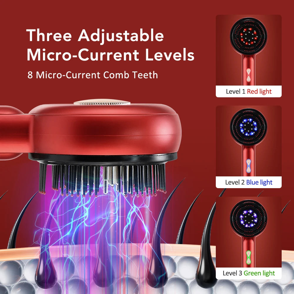 Electric Massage Comb Portable Red Light Laser Comb for Hair Follicle Hair Follicles