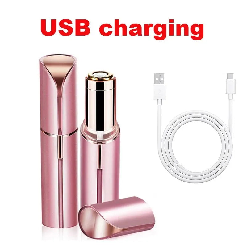 Portable Lipstick-Style Electric Hair Remover for Women