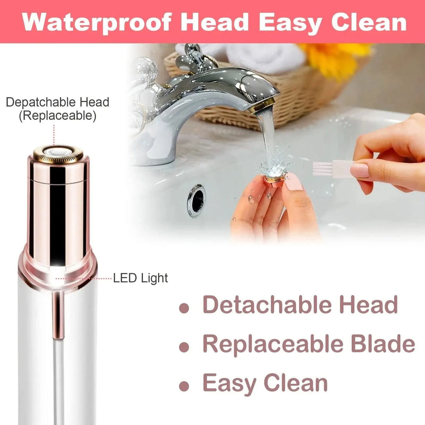Portable Lipstick-Style Electric Hair Remover for Women