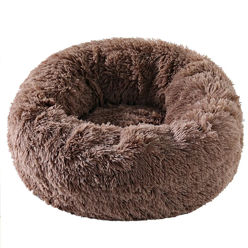 Plush Winter Pet Nest – Warm, Round, Detachable & Washable Bed for Cats and Dogs, Cozy Home Décor for All Seasons