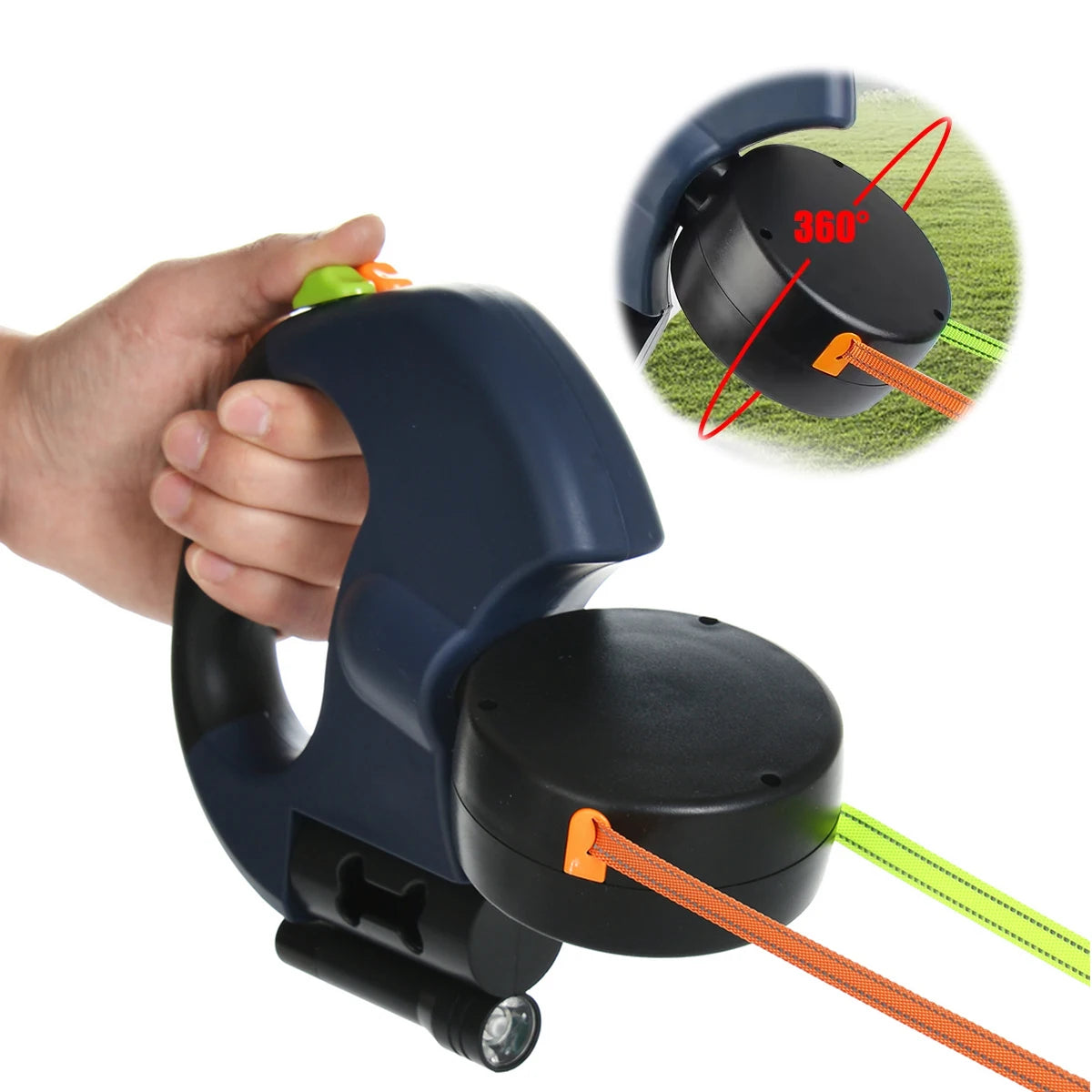 Double-Ended Dog Leash 3m Retractable Traction Rope Dual Head Walking