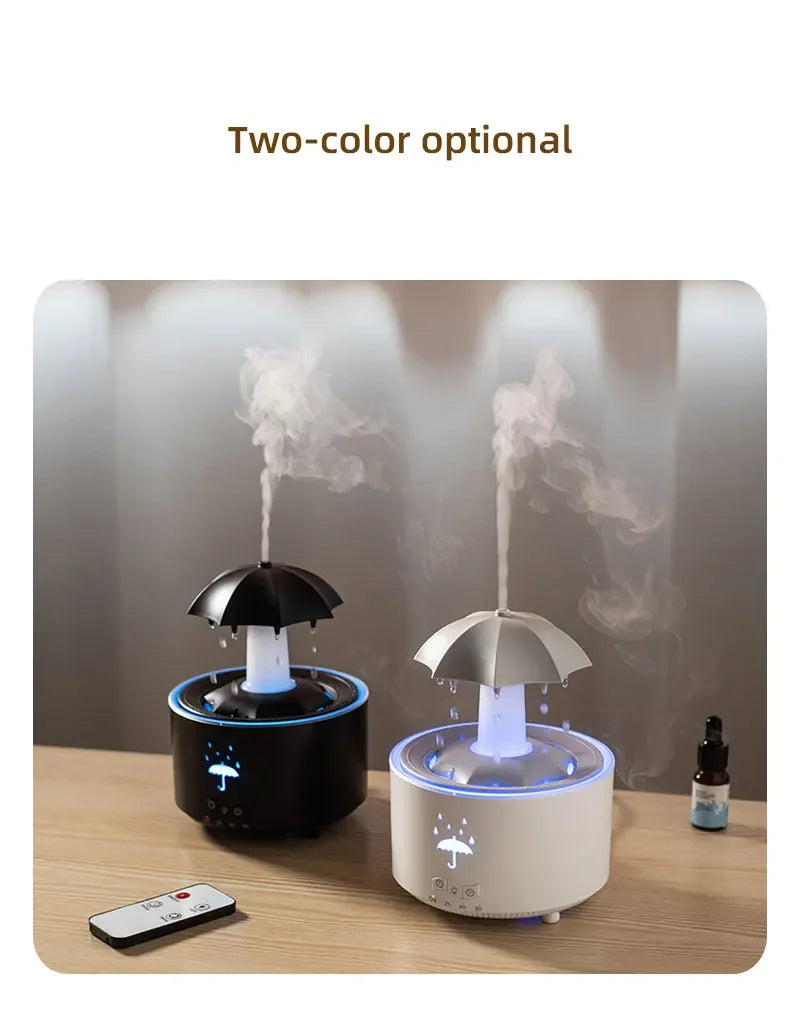 Creative Umbrella Water Drop Air Humidifier with Colorful Light