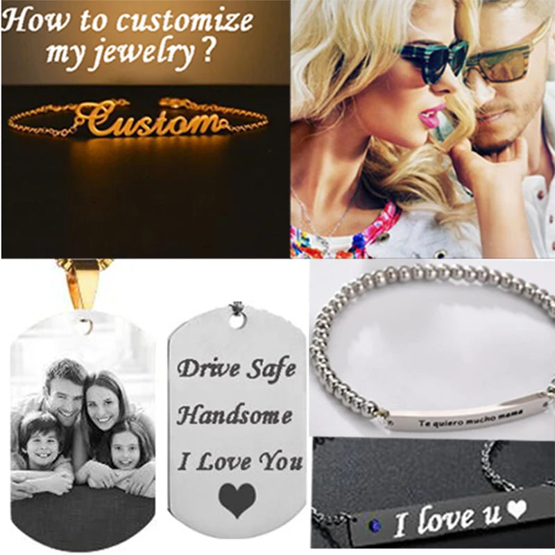 Atoztide Personalized Cross & Heart Bracelet