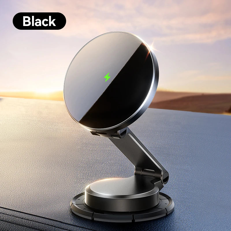 Magnetic Car Mount N55 Strong Magnet 15W Wireless Charging 360° Rotation