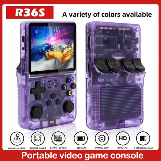 Portable Handheld Game Controller with 3.5" HD Screen, Rechargeable Battery