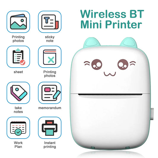 Mini Printer Portable Bluetooth Wireless Smart