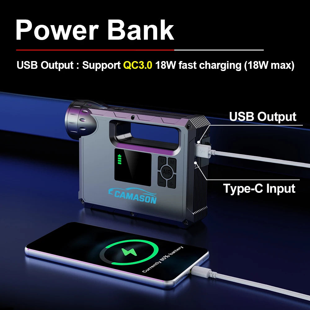 Car Jump Starter  Air Pump  12000-18000mAh Power Bank