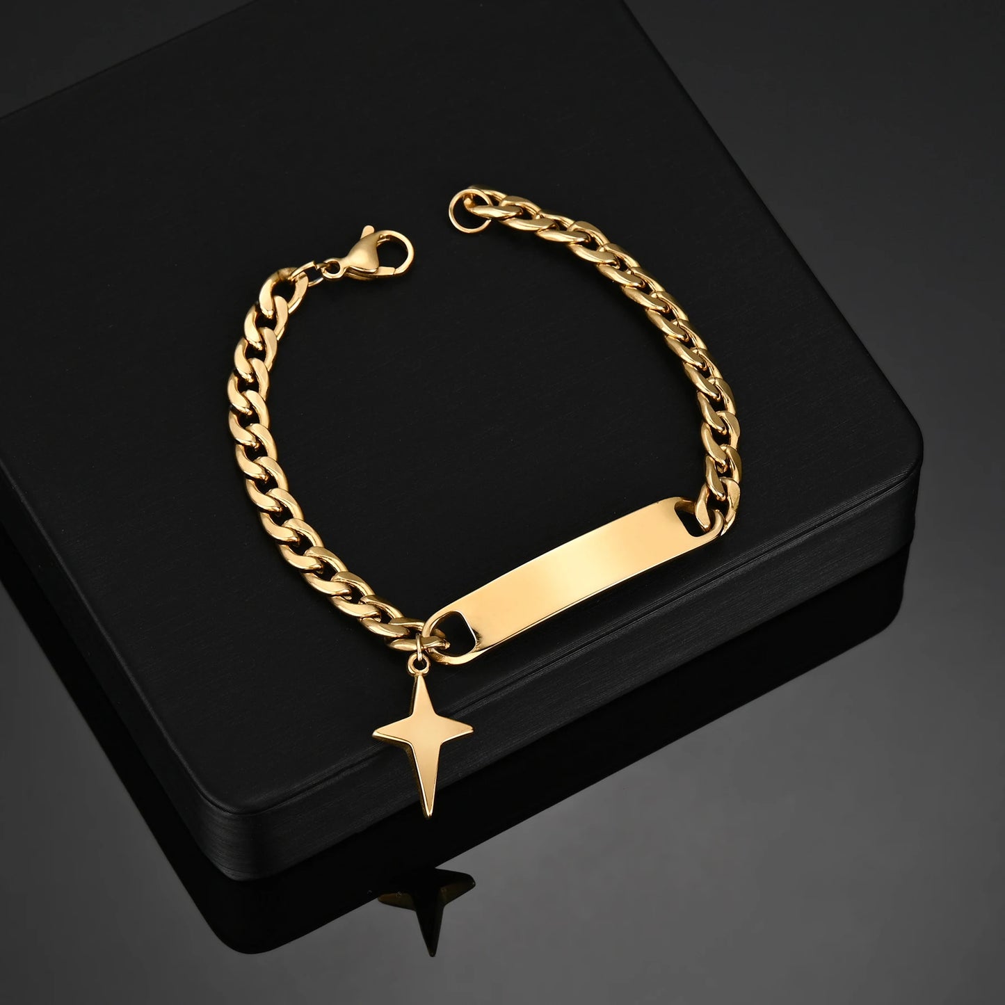 Atoztide Personalized Cross & Heart Bracelet