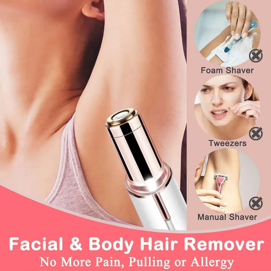 Portable Lipstick-Style Electric Hair Remover for Women