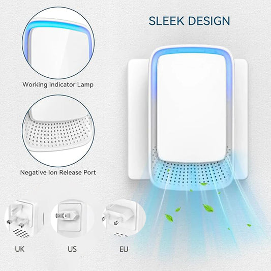 🌿 Mini Negative Ion Air Purifier – Ultra-Quiet, Chemical-Free, and Portable