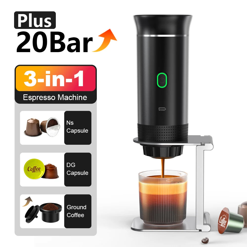 Wireless Portable Electric Espresso Machine – Ideal for Car, Home, and Camping Use