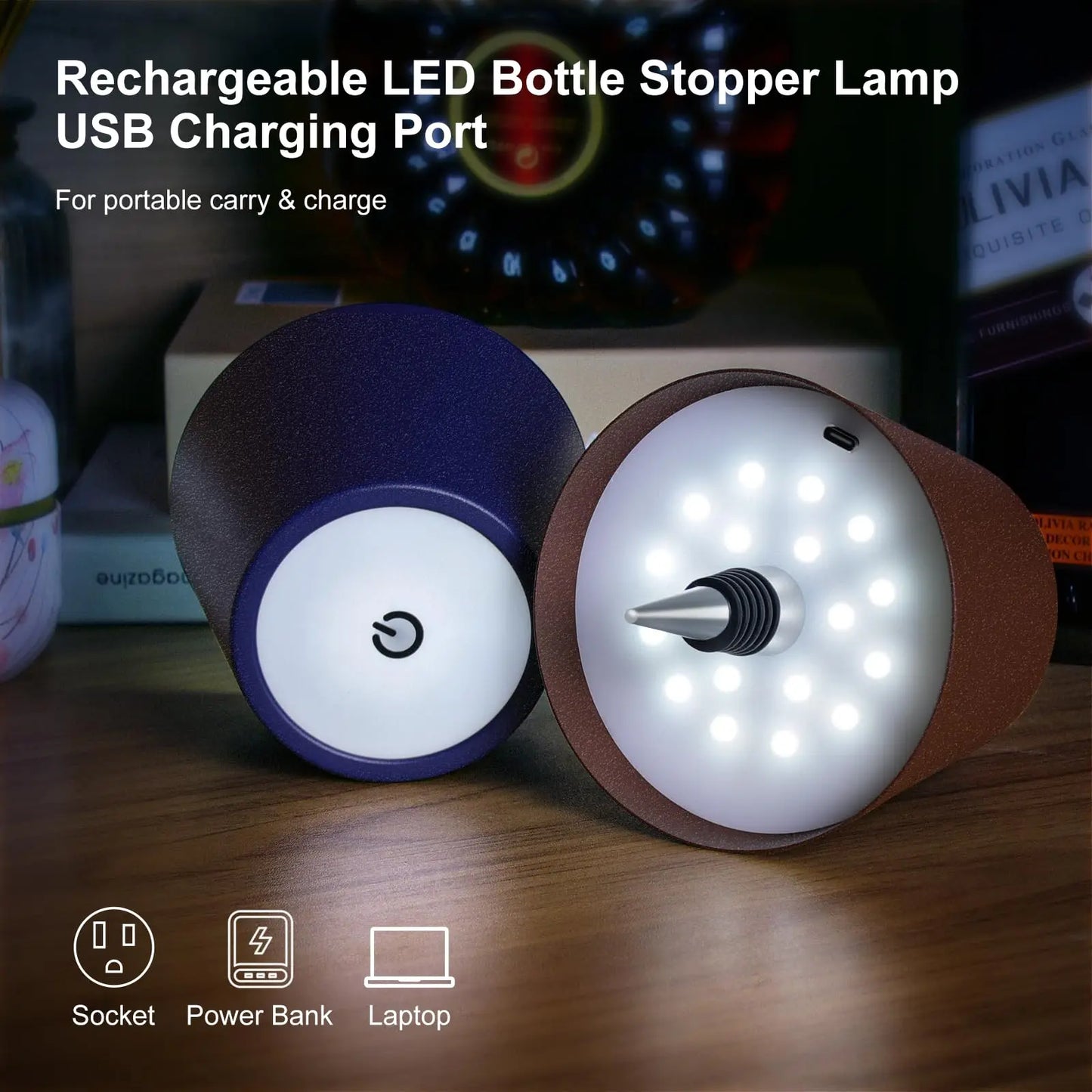 Wireless Bottle Table Lamp