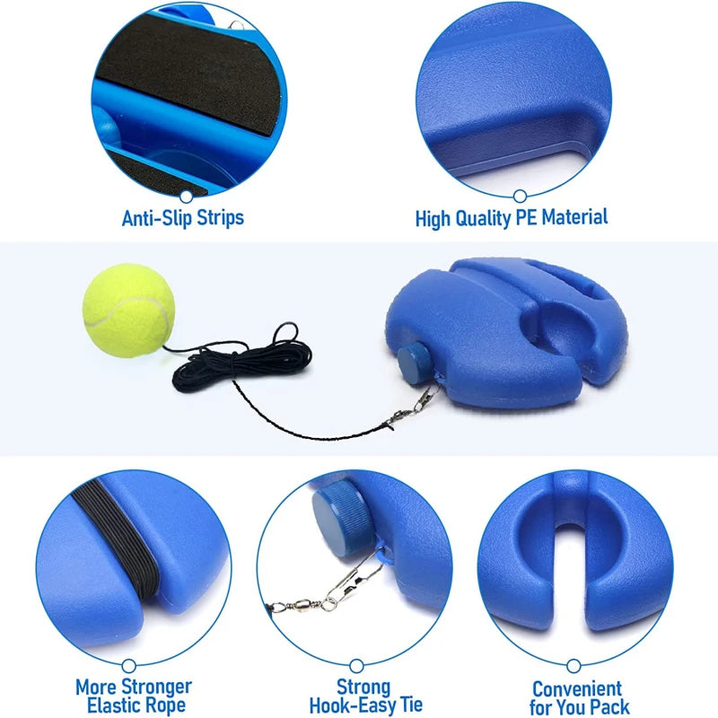 1 Set Tennis Trainer With Tennis Bounce Ball And Practice Ropes