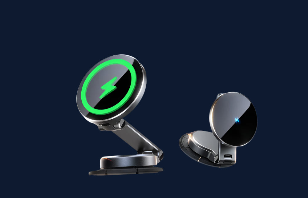 Magnetic Car Mount N55 Strong Magnet 15W Wireless Charging 360° Rotation