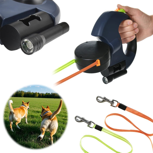 Double-Ended Dog Leash 3m Retractable Traction Rope Dual Head Walking