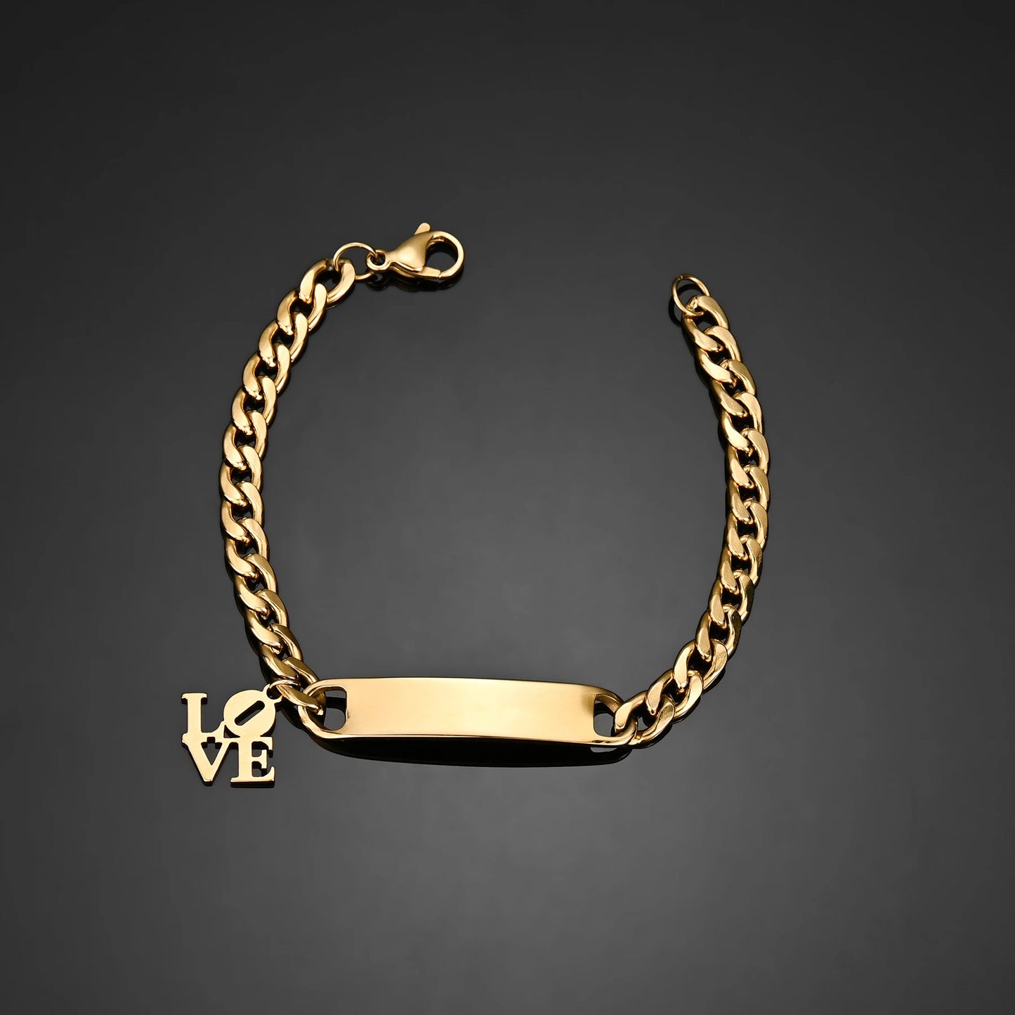 Atoztide Personalized Cross & Heart Bracelet