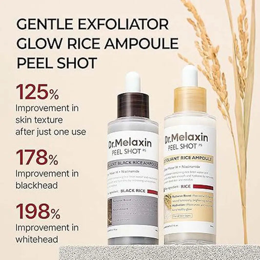 Melaxine White & Black Rice Exfoliating & Moisturizing Serum