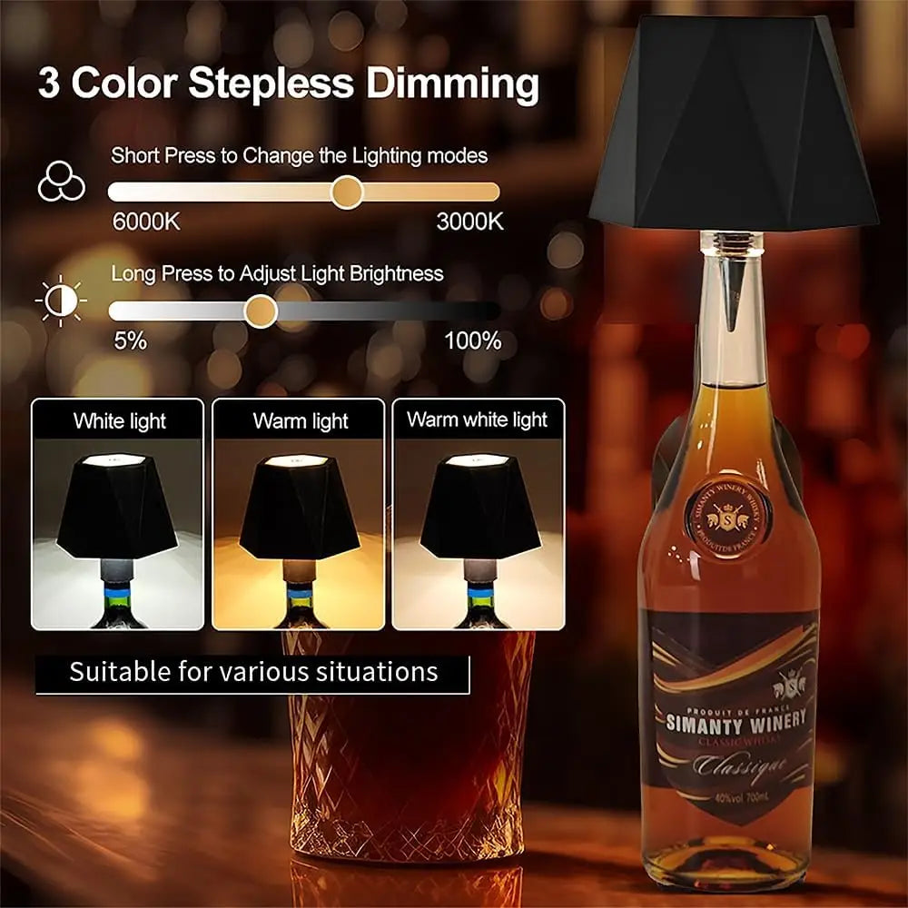 Wireless Bottle Table Lamp