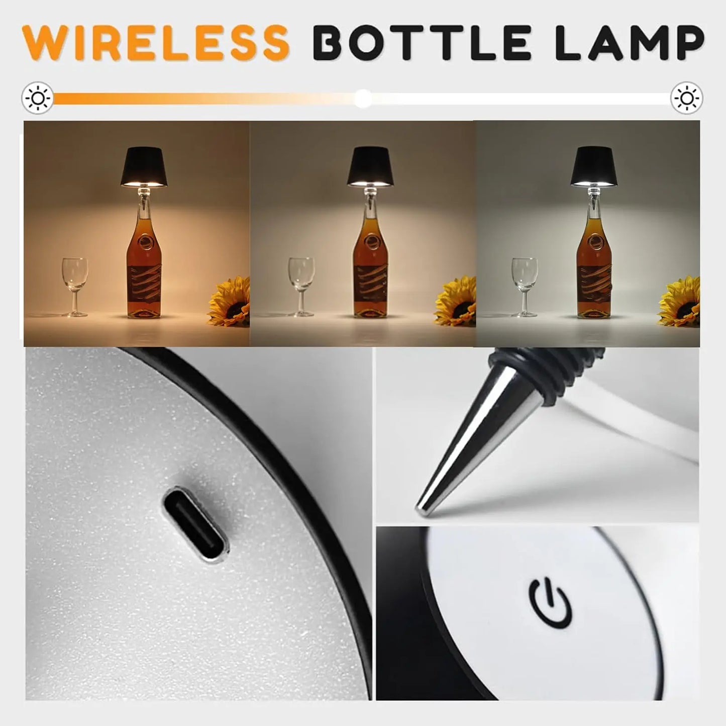 Wireless Bottle Table Lamp