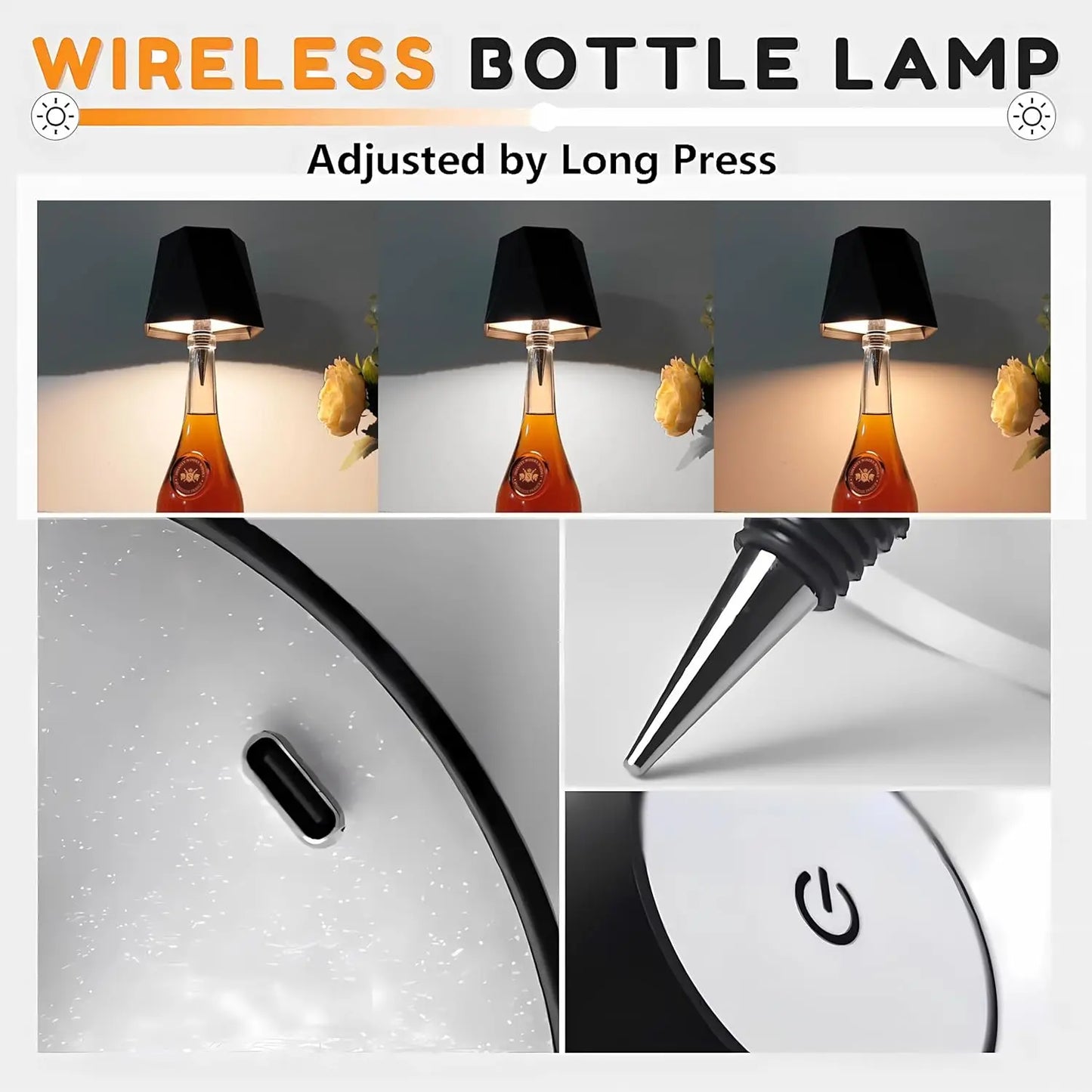 Wireless Bottle Table Lamp