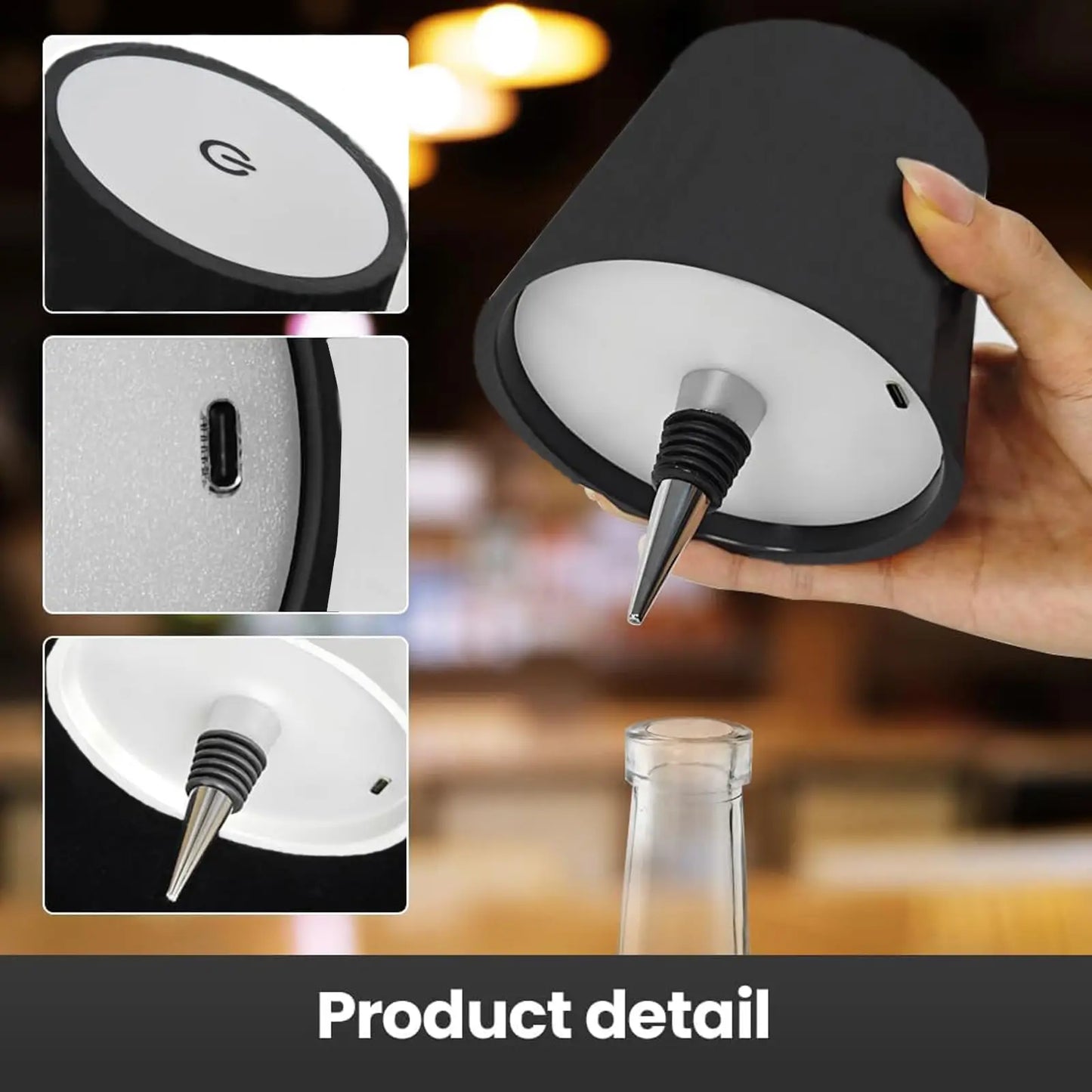 Wireless Bottle Table Lamp
