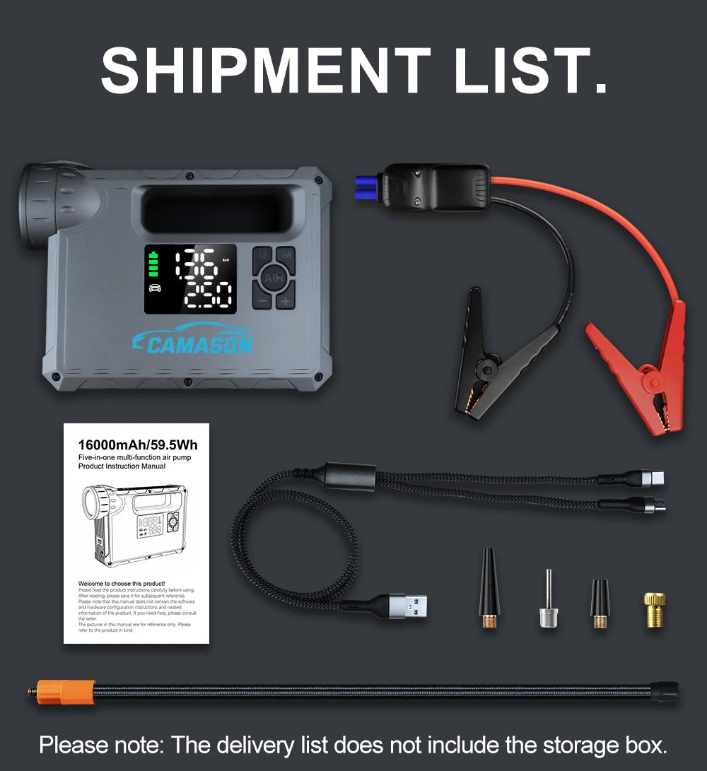 Car Jump Starter  Air Pump  12000-18000mAh Power Bank